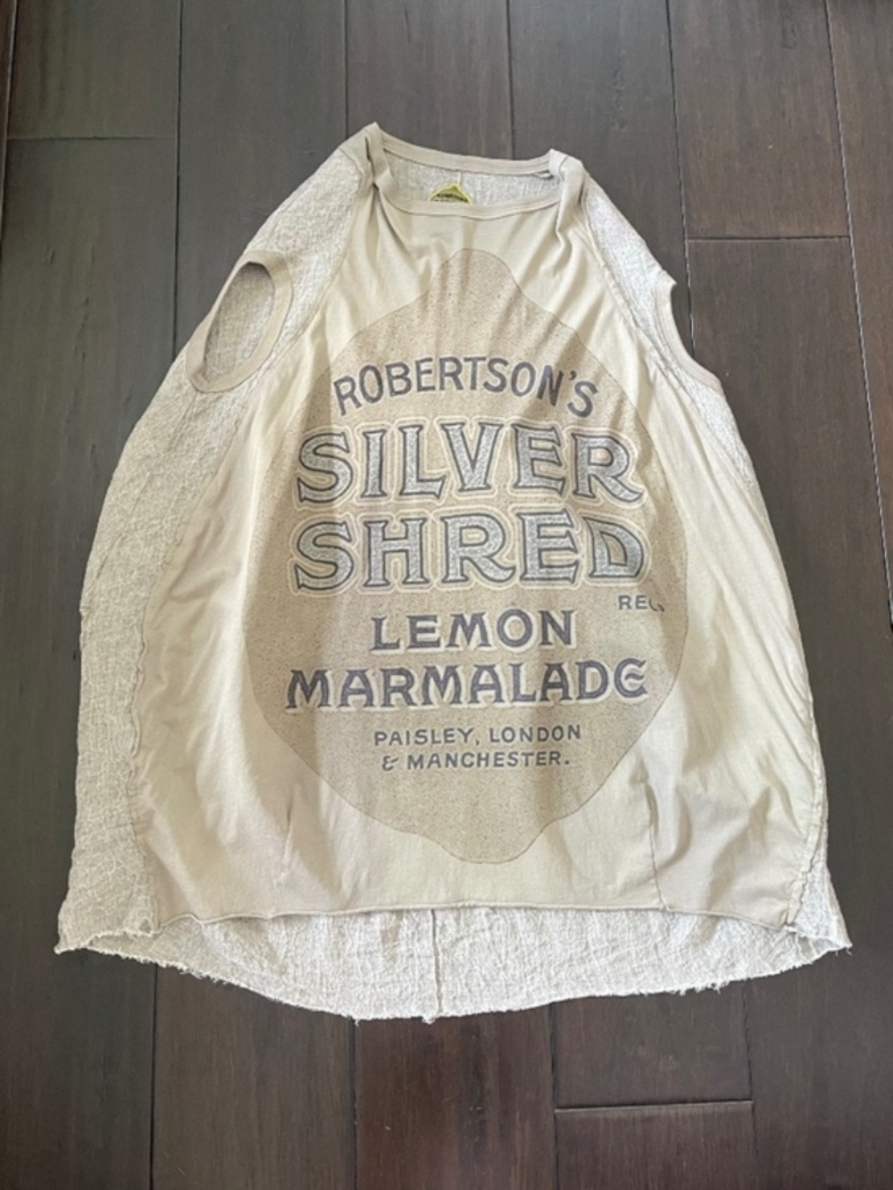 RARE Stunning Rundholz Sleeveless Dress w/Vintage UK Ad Graphics ~ One Size - Picture 2 of 6